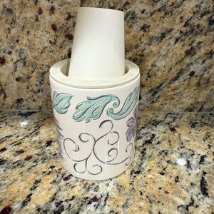 Floral Ceramic Bathroom Set